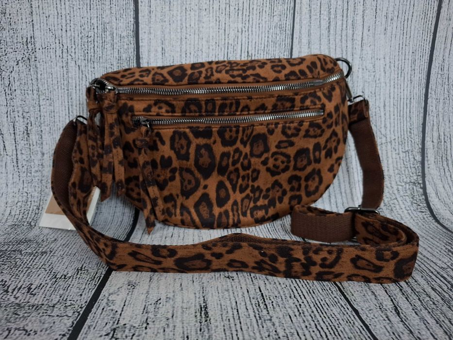 Torba nerka , panterka Cudowna  Eko zamsz  Paolo Bags