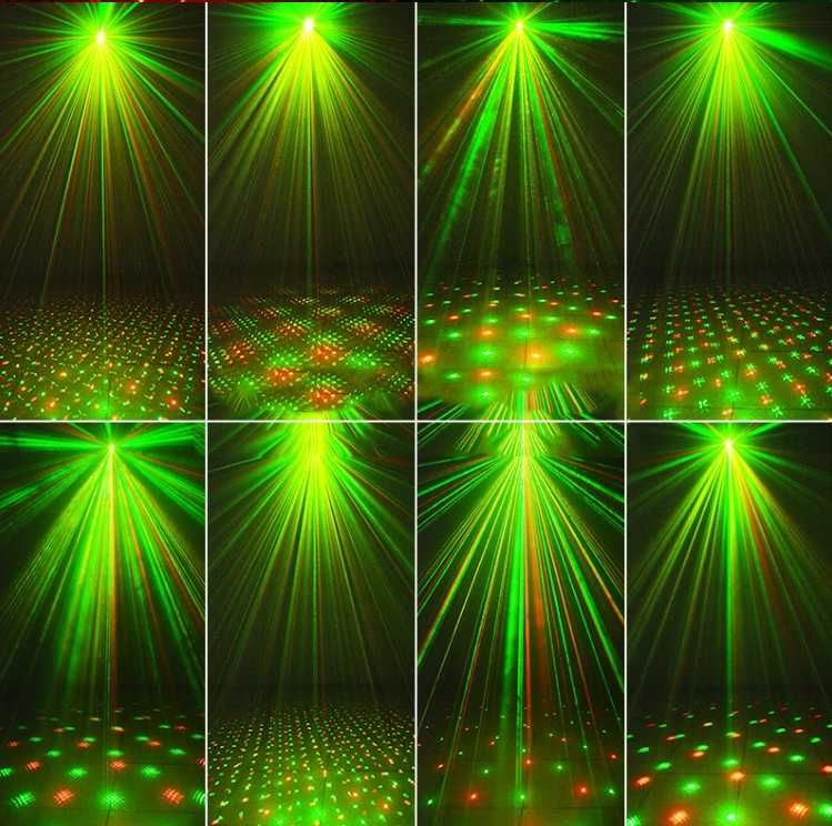 Laser Działo Laserowe Projektor Dyskotekowy LED UV Stroboskop DJ
