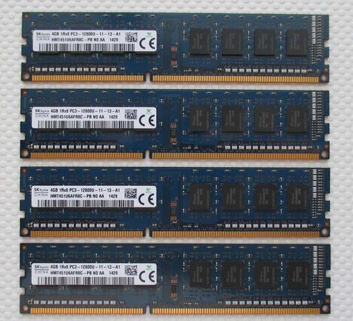 Память DDR3 16 Гб (4 по 4Gb) PC3-12800U 1600Mhz Гарантия!