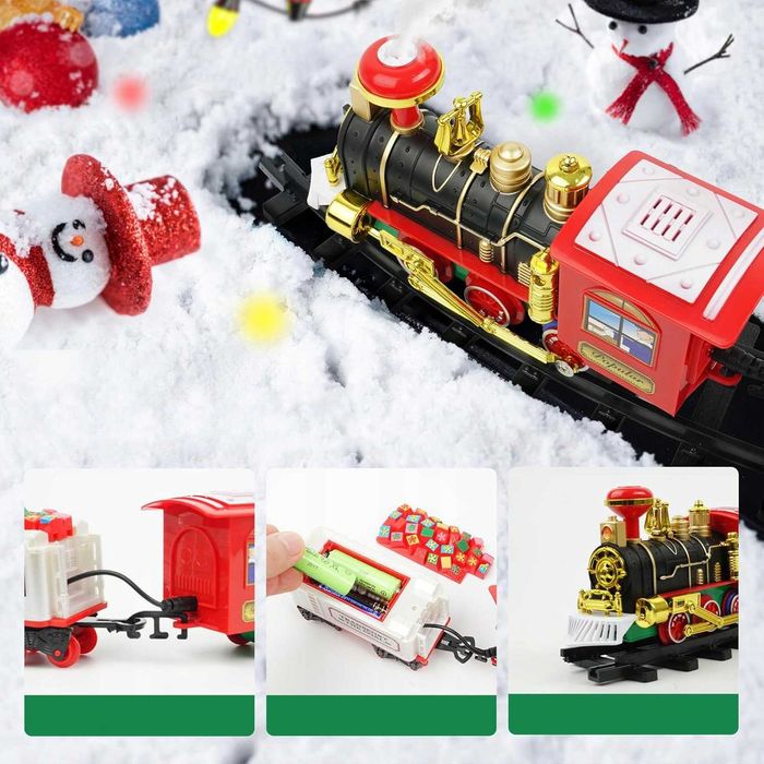 Новорічна залізниця з паровим ефектом