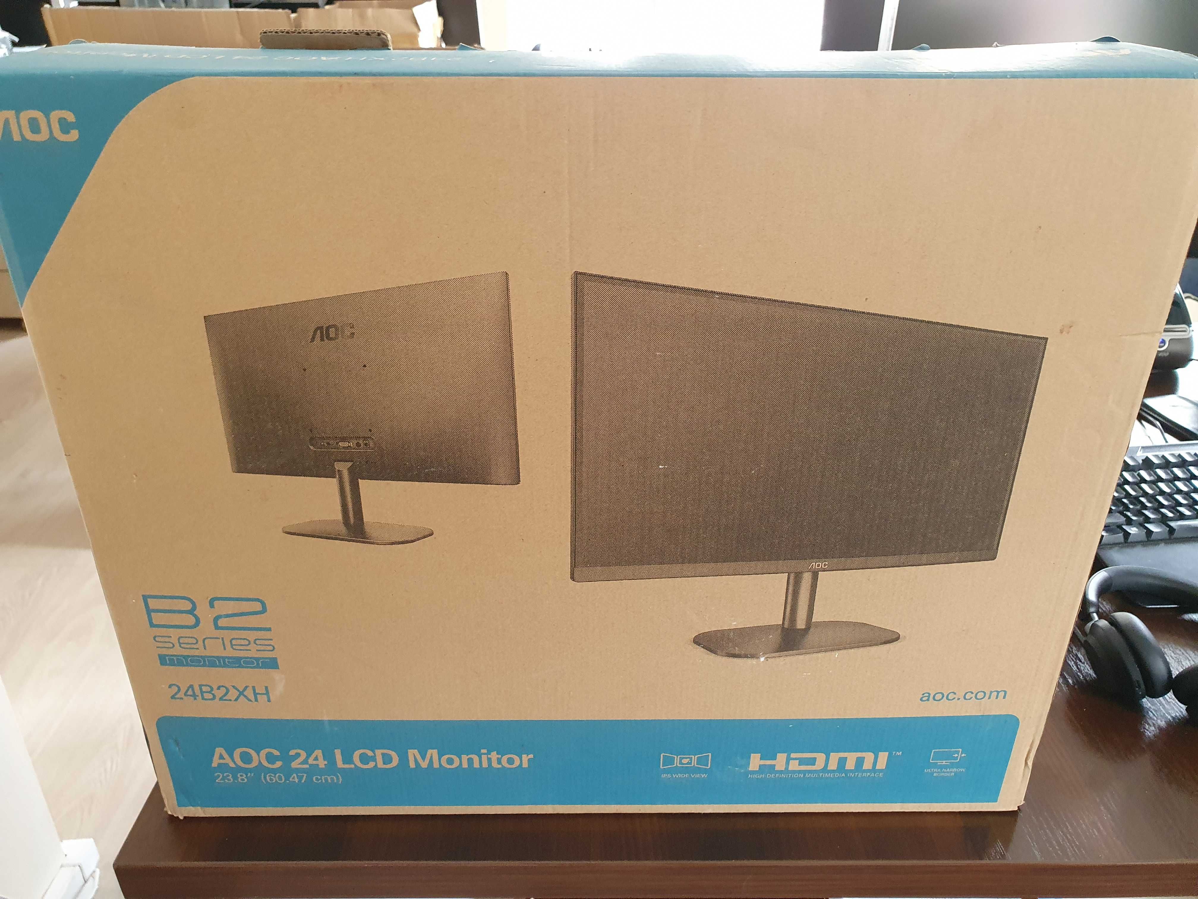 Monitor AOC 24 CALE 24B2XH Uszkodzona matryca!