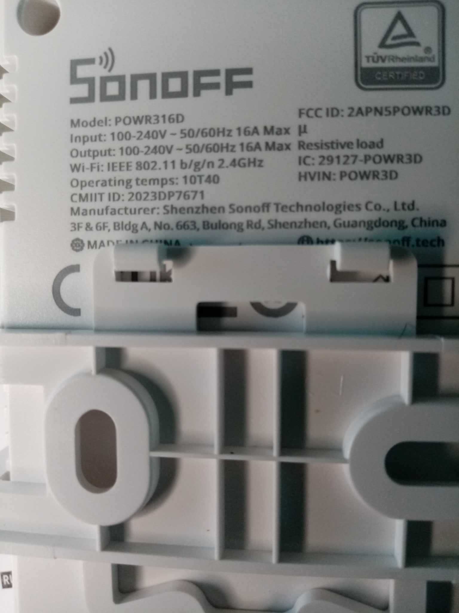 Sonoff POWR316D Wi-Fi Inteligentny Sterownik - 16A
