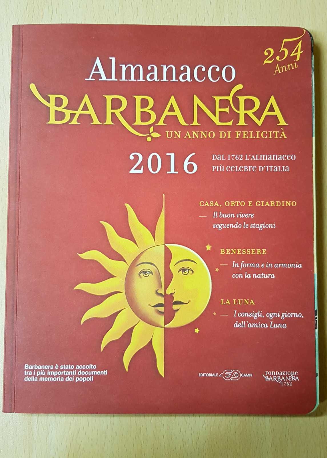 Almanacco Barbanera w jęz. włoskim rok 2016 i 2017 + Oroscopo gratis