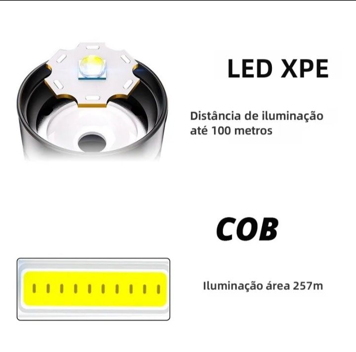 Lanterna tática Led recarregável