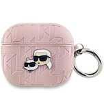 Etui Karl Lagerfeld Monogram Karl & Choupette Head na AirPods 3 - różo