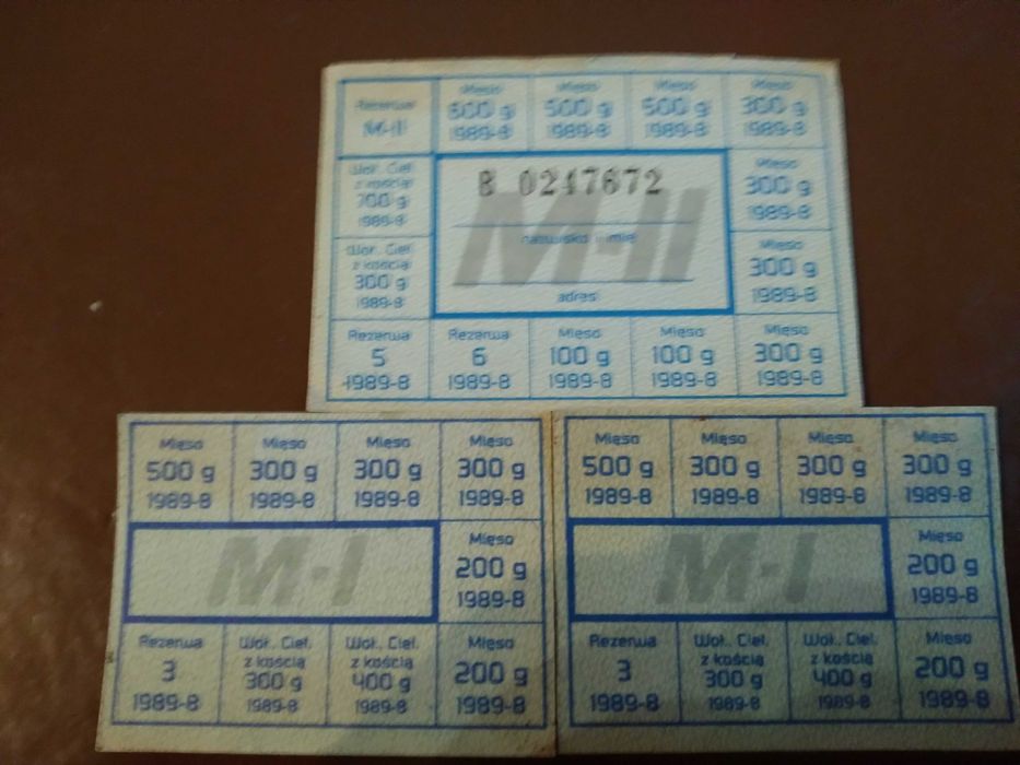 Kartki na mieso PRL