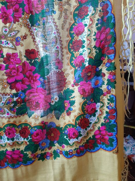 Японська хустка, хустина, вовна, шерсть, вінтаж