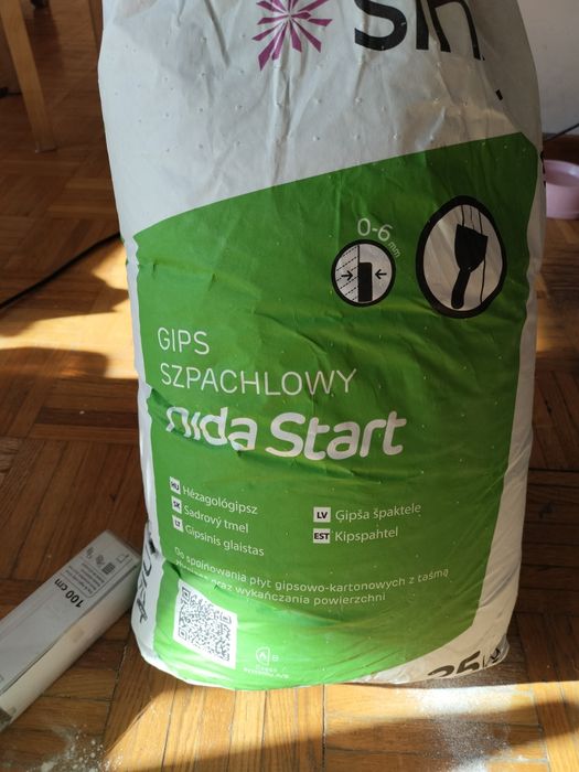 Gładź gipsowa Siniat Nida Start/25KG Gips Szpachlowy