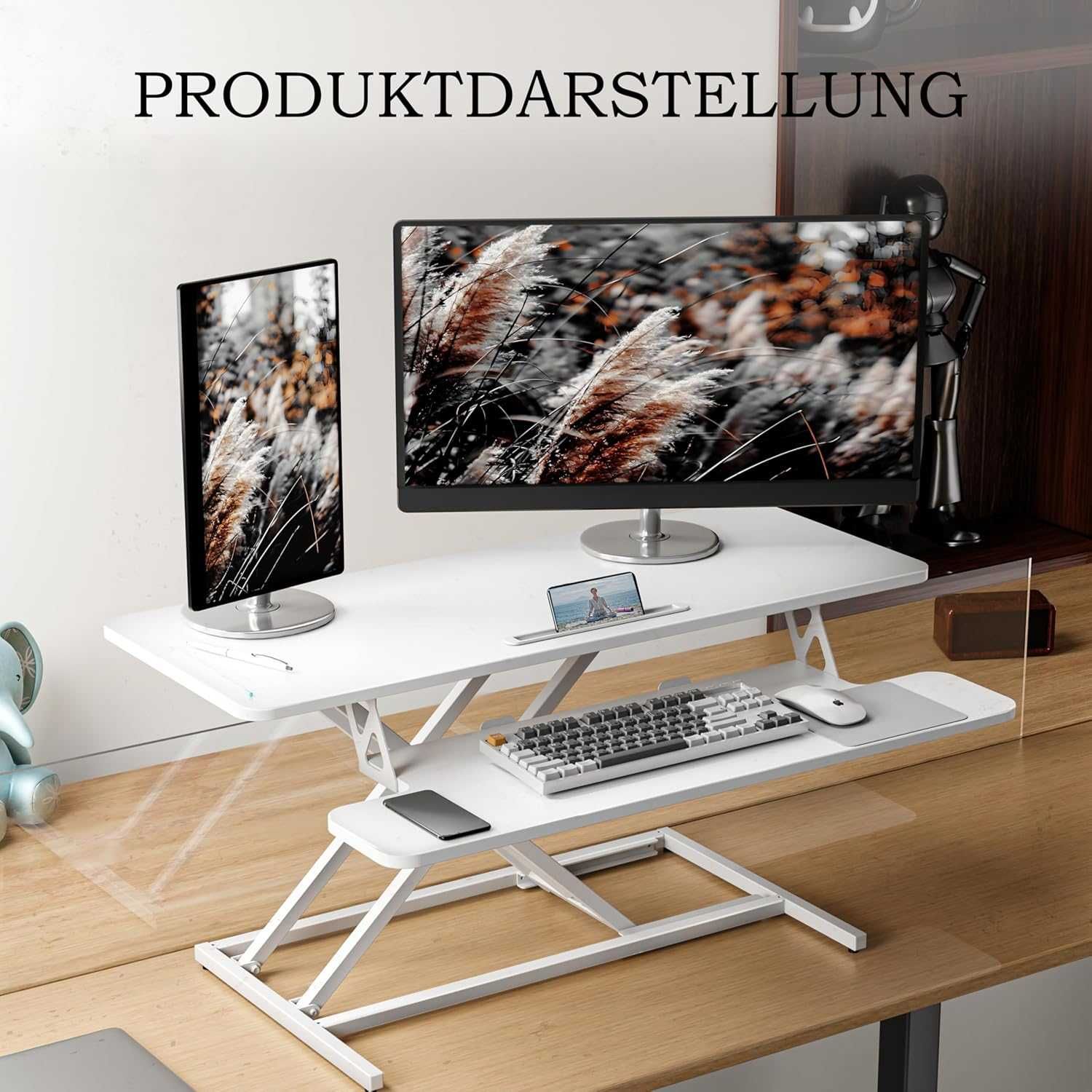 Ergonomiczny stojak do pracy biurowej regulacja wysokości 101x40cm