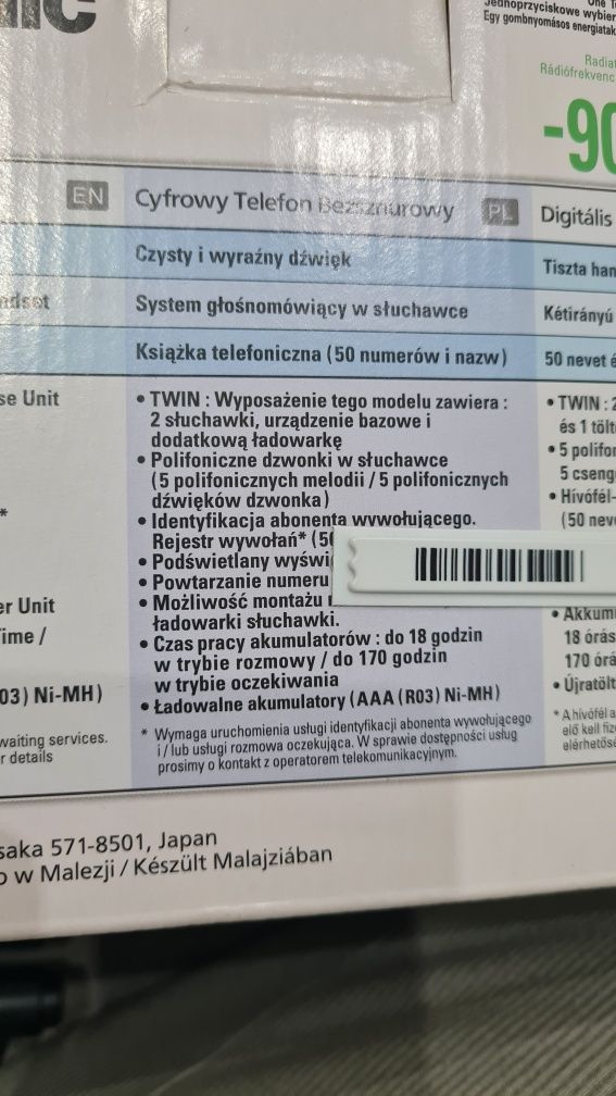 Telefon stacjonarny marki Panasonic