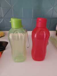 2 copos plástico - Verde e Encarnado - 700 ml - Novos