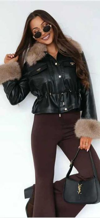 Piękna kurtka ocieplana eko skóra rozmiar M nowa WAY MODE