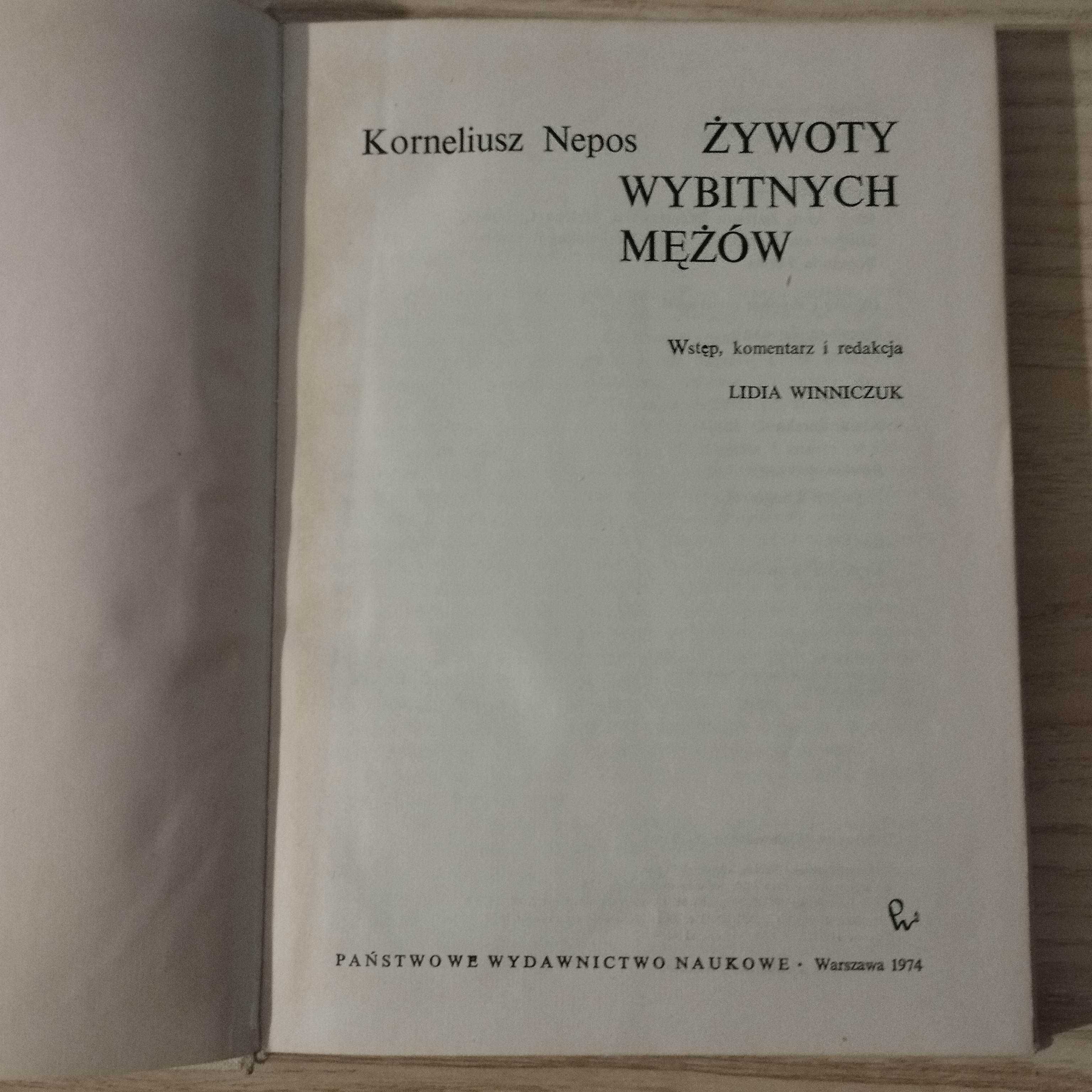 Żywoty wybitnych mężów Korneliusz Nepos 1974 Wydanie 1