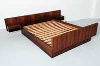 Palisandrowa rama łóżka, Norwegia lata 70
