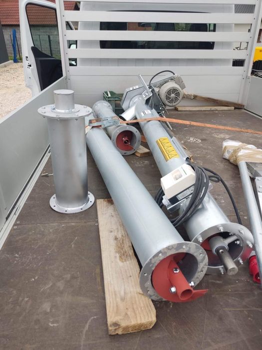 ocynkowana rura 2m do zmijki do zboża - podanijk zboża kukurydzy