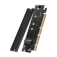 Karta rozszerzeń adapter PCIe 4.0 x16 do M.2 NVMe M-Key czarna
