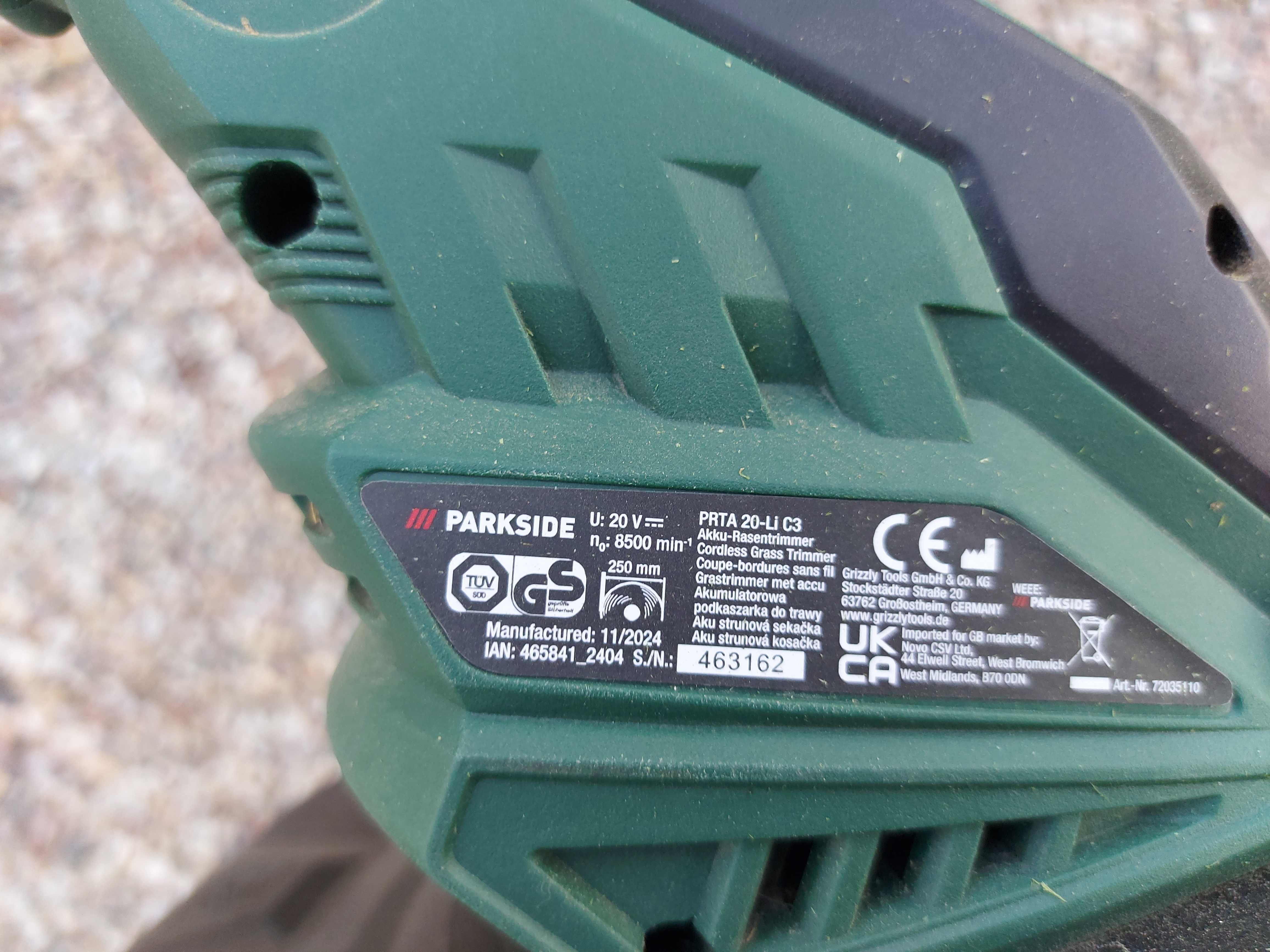 OKAZJA Akumulatorowa podkaszarka kosa do trawy 20V Parkside Lidl