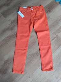 Spodnie damskie pomarańczowy kolor L