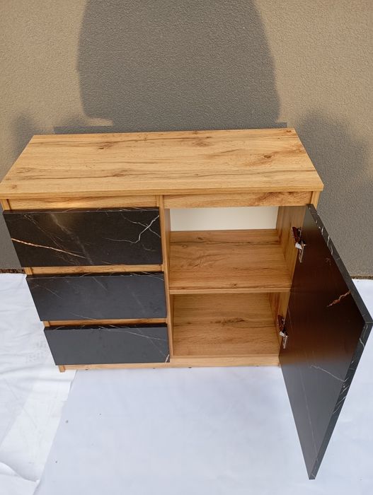 Komoda z szufladami pojemna szafka 80x75x35 Nowa złożona transport