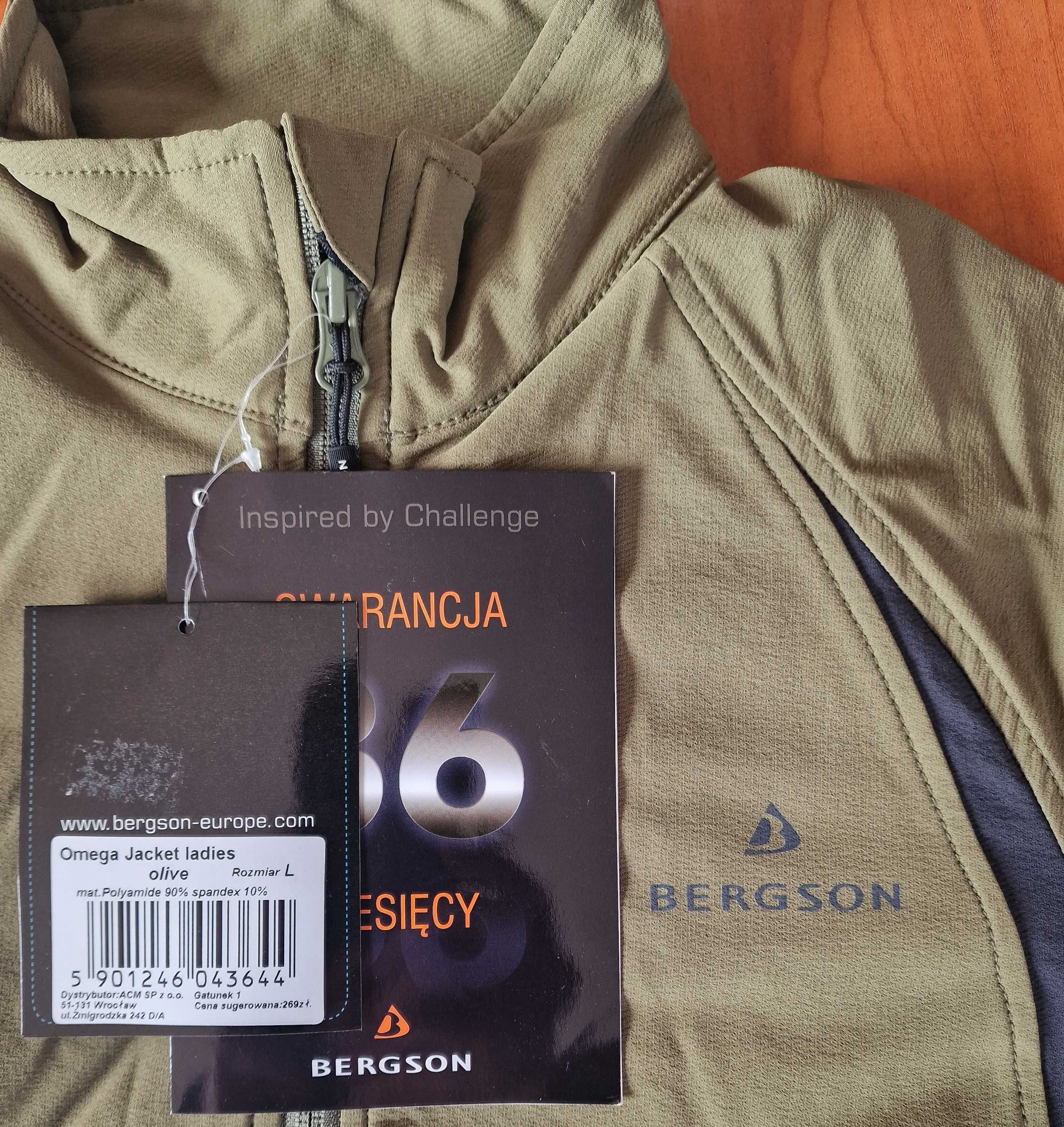Damska kurtka turystyczna SoftShell Bergson Omega "L" - 60%