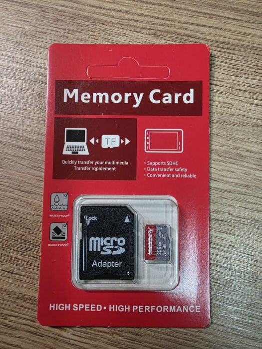 256 GB karta pamięci MicroSD z adapterem