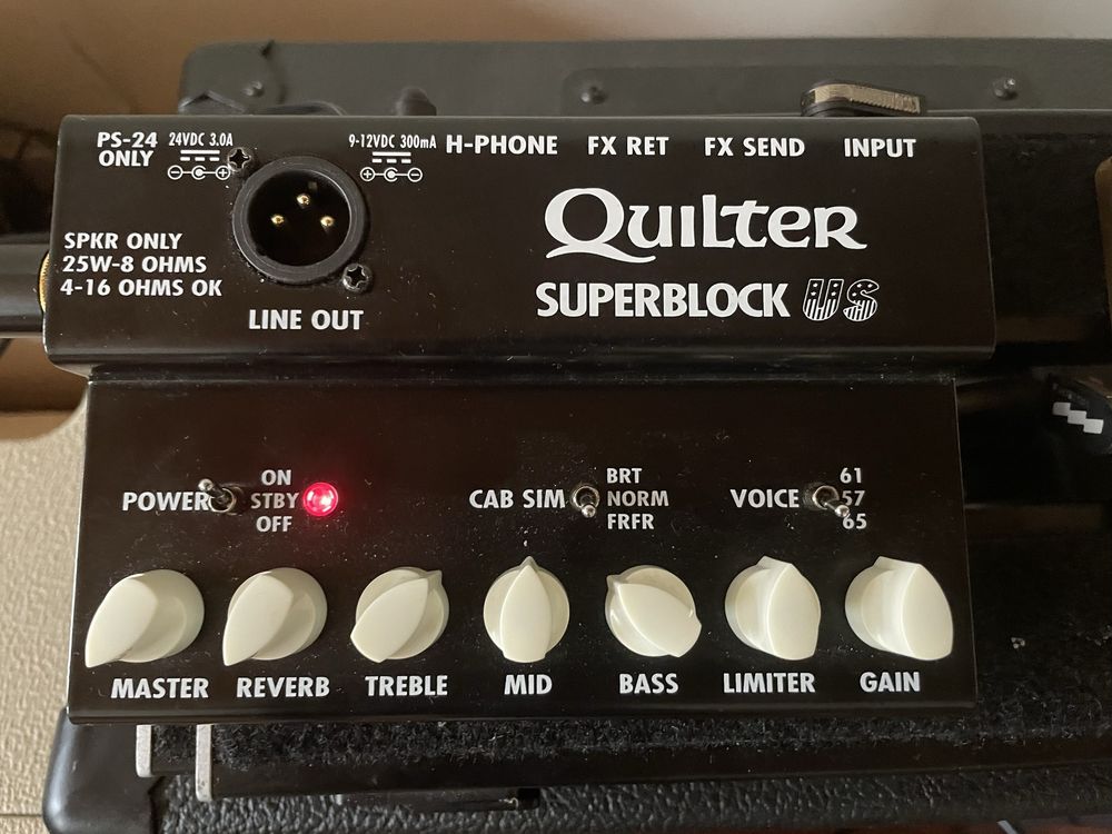 Quilter superblock us fender amplificador