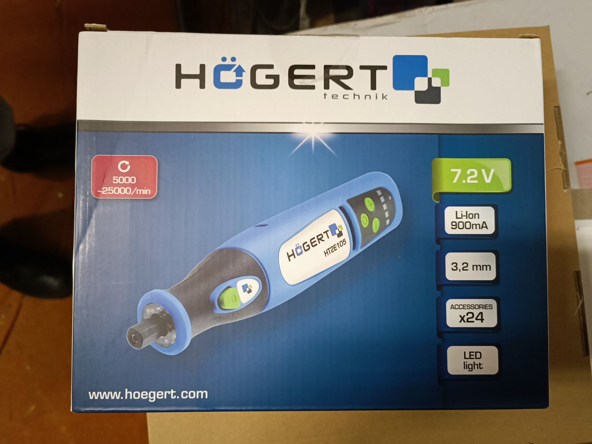 Mini szlifierka akumulatorowa HOGERT 7,2V + 24 SZT