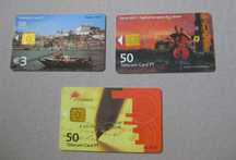 Conjunto 3 Cartões da Telecom Card PT