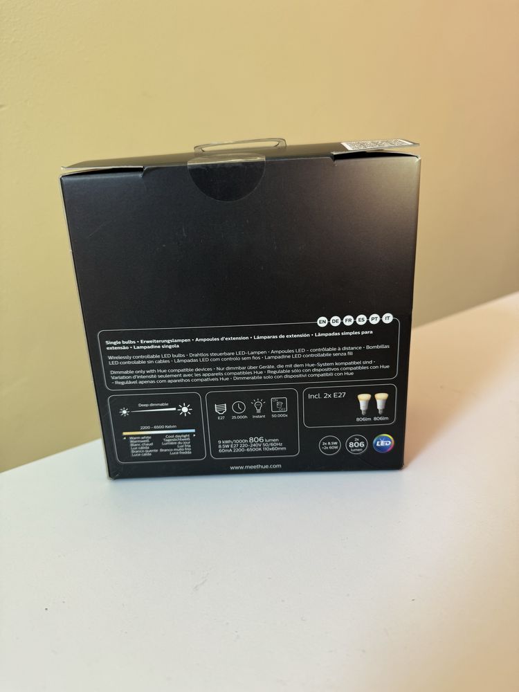 Розумна Led лампочка Phillips hue E27 White Ambiance 1600лм