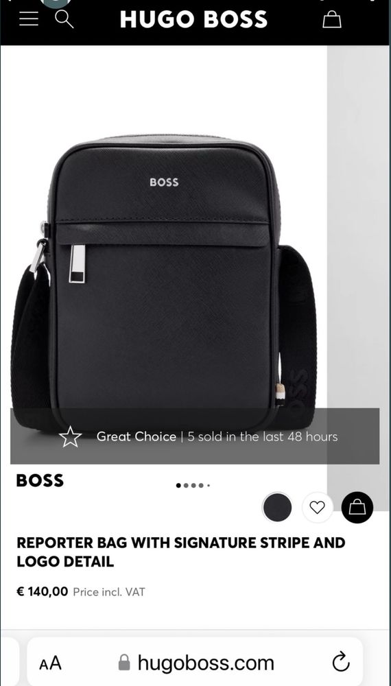 Сумка  BOSS , Hugo Boss . Кожа. Оригинал !