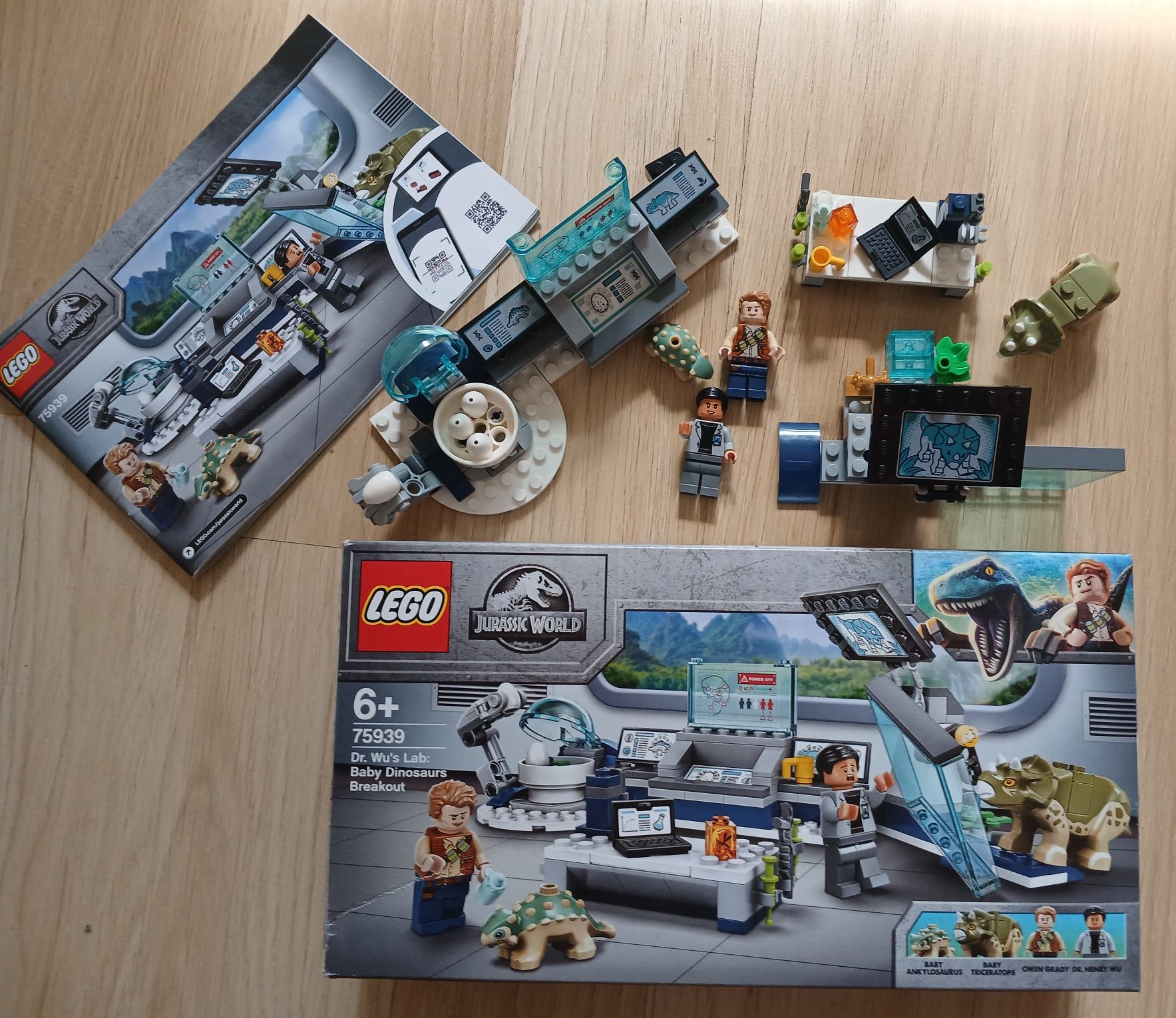 Lego Jurrasic World 75939 Laboratorium dinozaury Owen Dr Wu 6+ zestaw