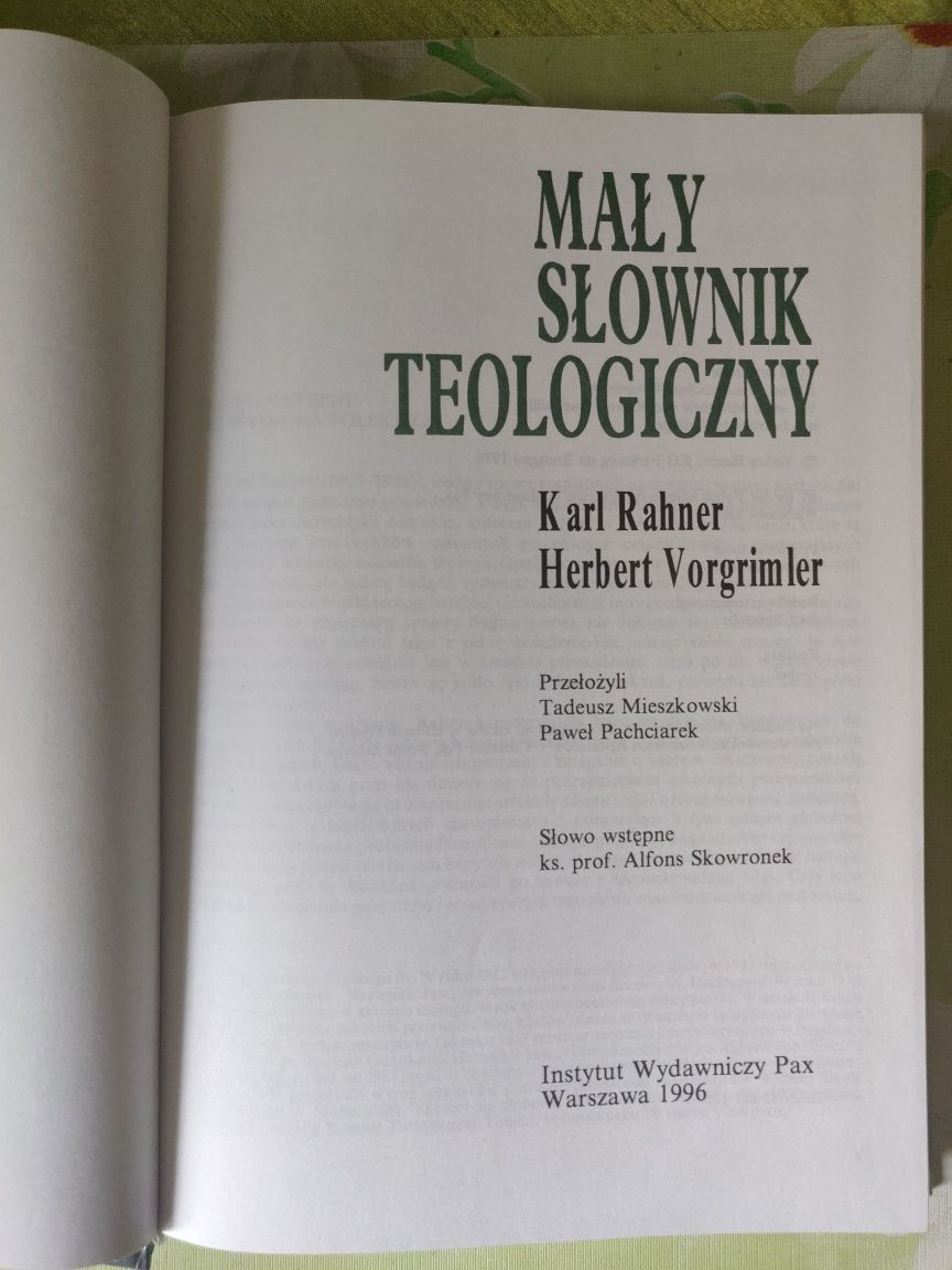 Mały słownik teologiczny Karol Rahner