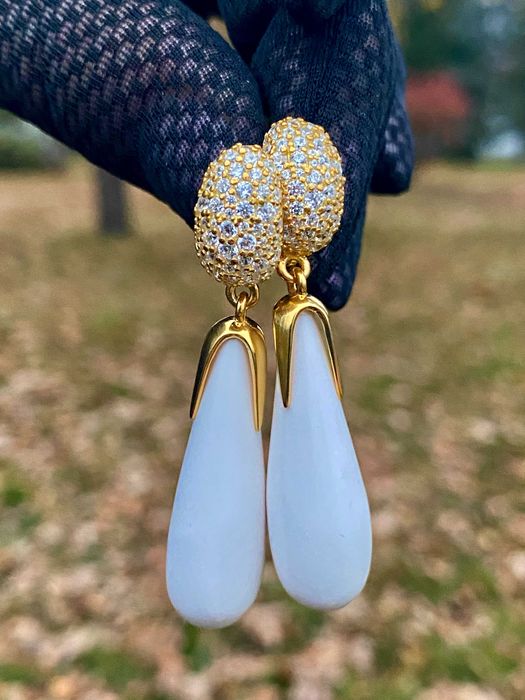 Розкішні довгі сережки, сережки з підвісками