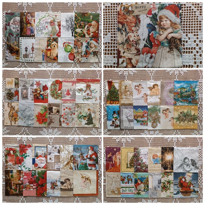 Zestaw 60 sztuk serwetek do decoupage Boże Narodzenie Zima nr 6
