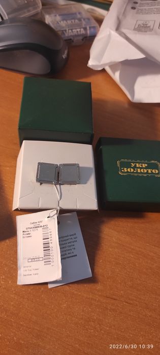 Запонки зі срібла Артикул GTGXX000036-Z/12