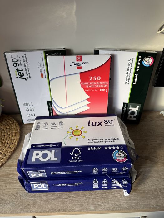 5 ryz papieru białego do drukarki ksero