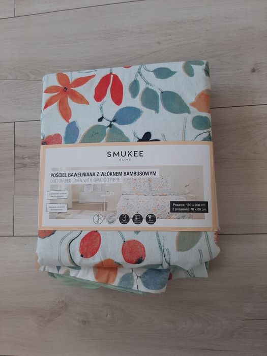 Nowa pościel bawełniana z włóknem bambusowym Smukee 160x200
