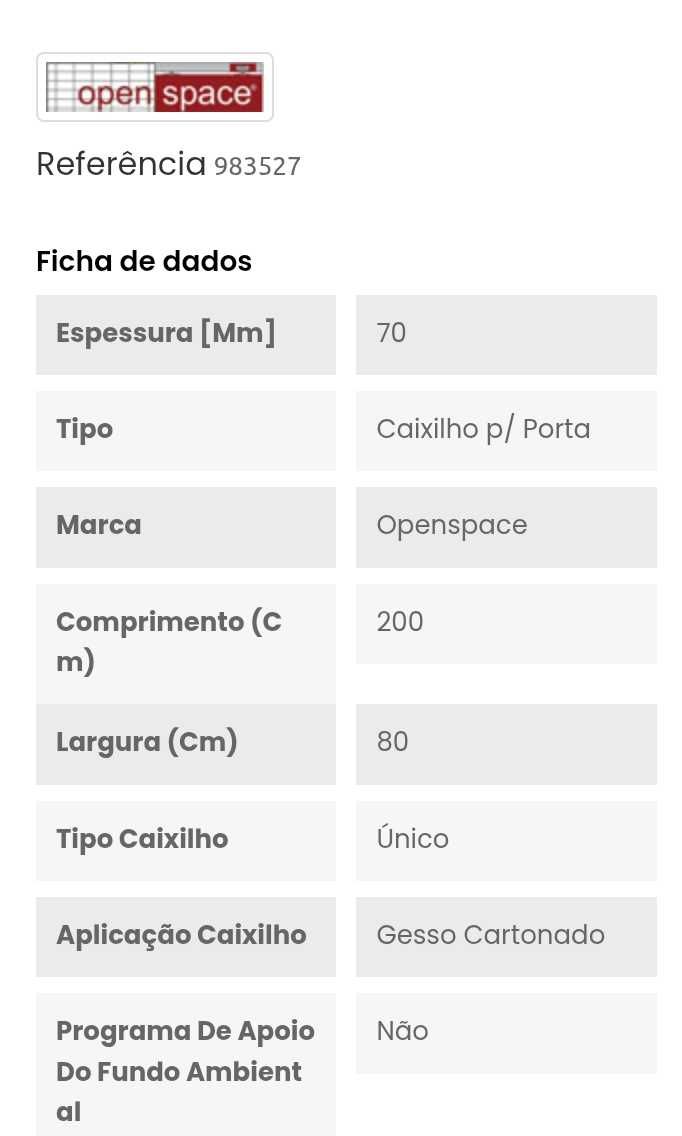 CAIXILHO gesso 80X200