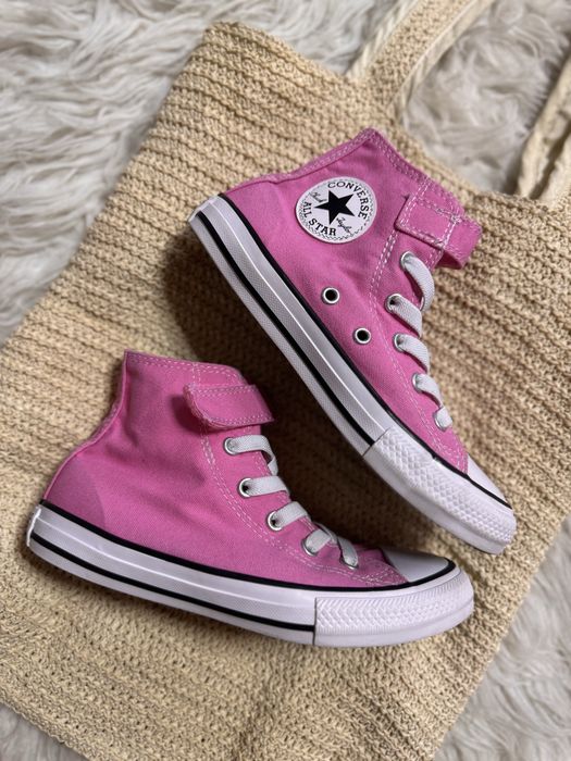 Рожеві кеди хайтопи конверс converse 32 20.5 см