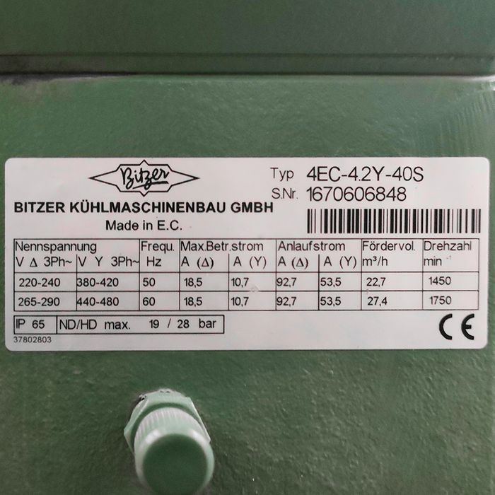 Zestaw sprężarkowy BITZER 3x sprężarka 4EC-4.2Y-40S