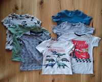 8 koszulek t-shirt, 110/116, HM z dinozaurem