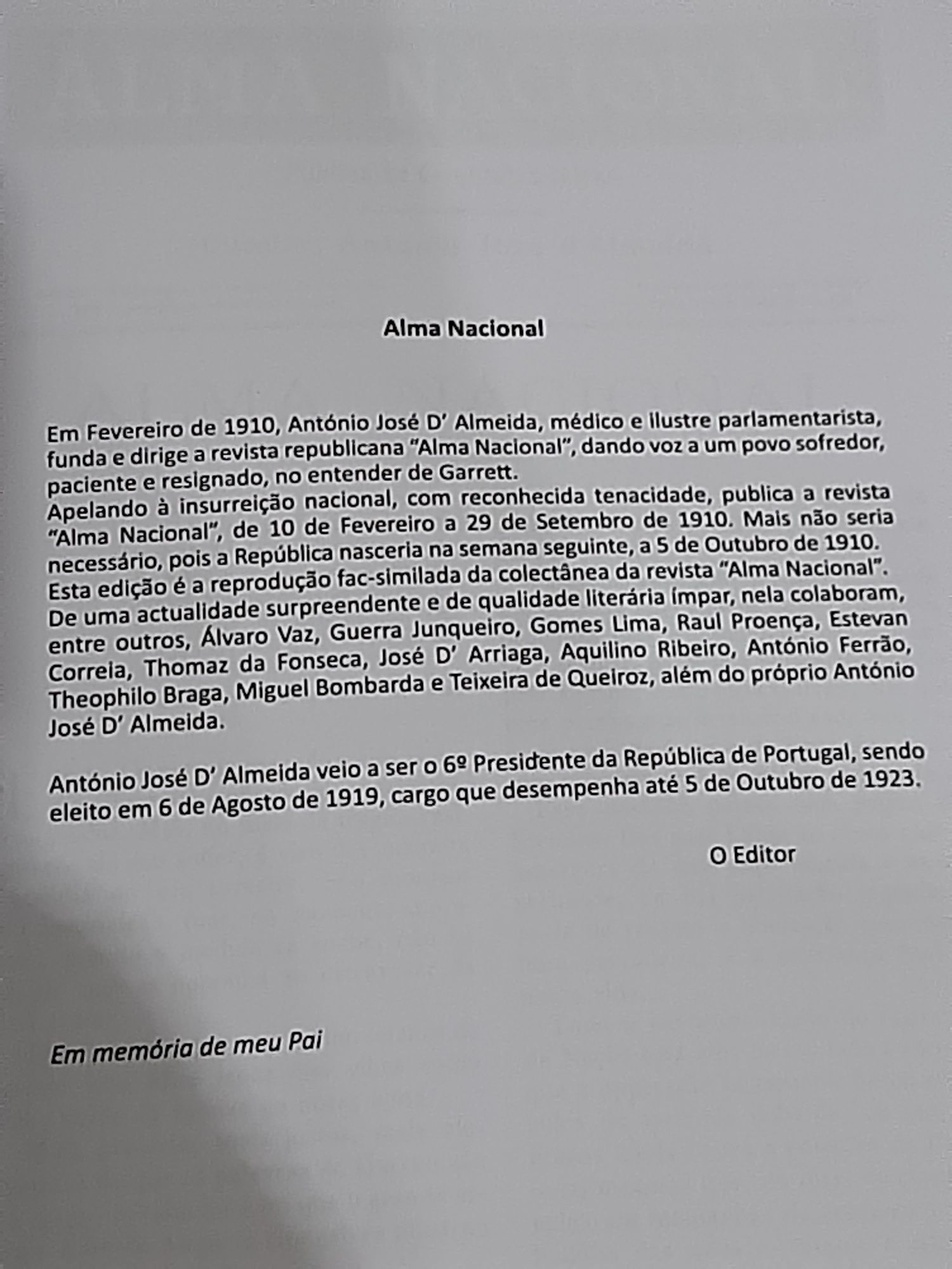 Revista Republicana - Alma Nacional - Portes Gratuitos