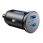 Mini ładowarka samochodowa Joyroom Jr-ccn06/30w 2x Usb-c metalowa - cz