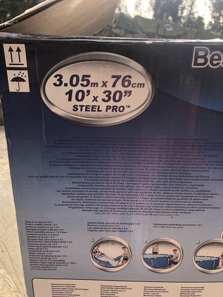 Piscina Bestway Steel Pro com 4,678 L