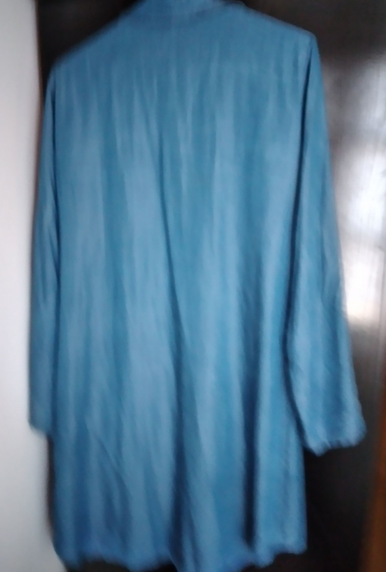 Vestido italiano de ganga fina, tamanho XL
