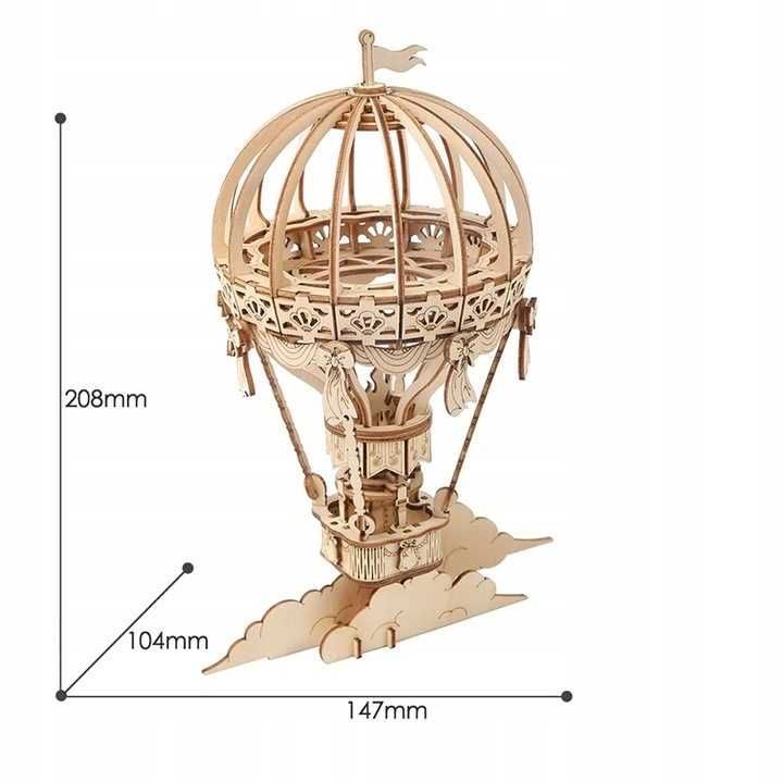 Drewniane Puzzle Robotime Model 3D Mechaniczne Balon Air Ballon 140 el