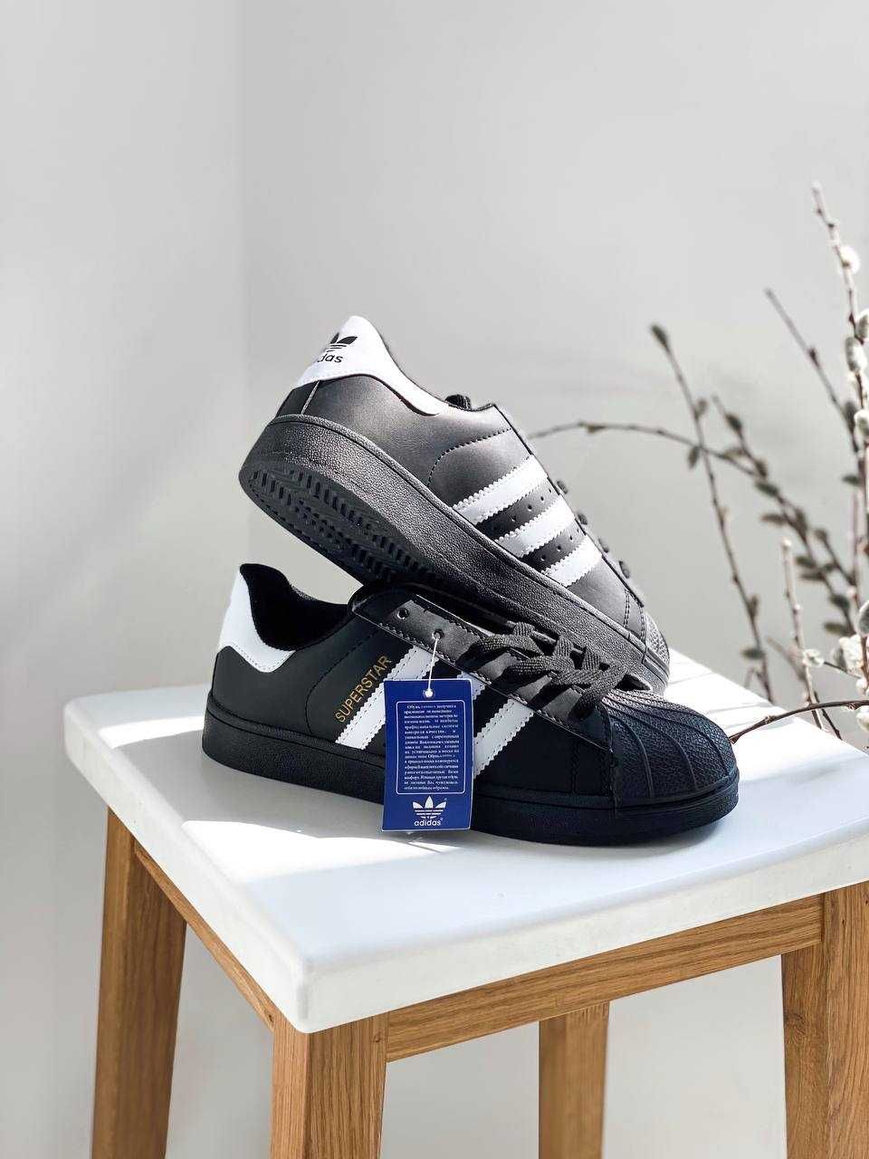 Кросівки Адідас SUPERSTAR чорні Adidas СУПЕРСТАР Black Адидас 36-44р