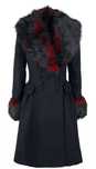 Płaszcz - Hell Bunny - Rock Noir Coat: Red - Medium. XS.
