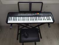 Teclado yamaha PSR-F52 + Apoio + Cadeira