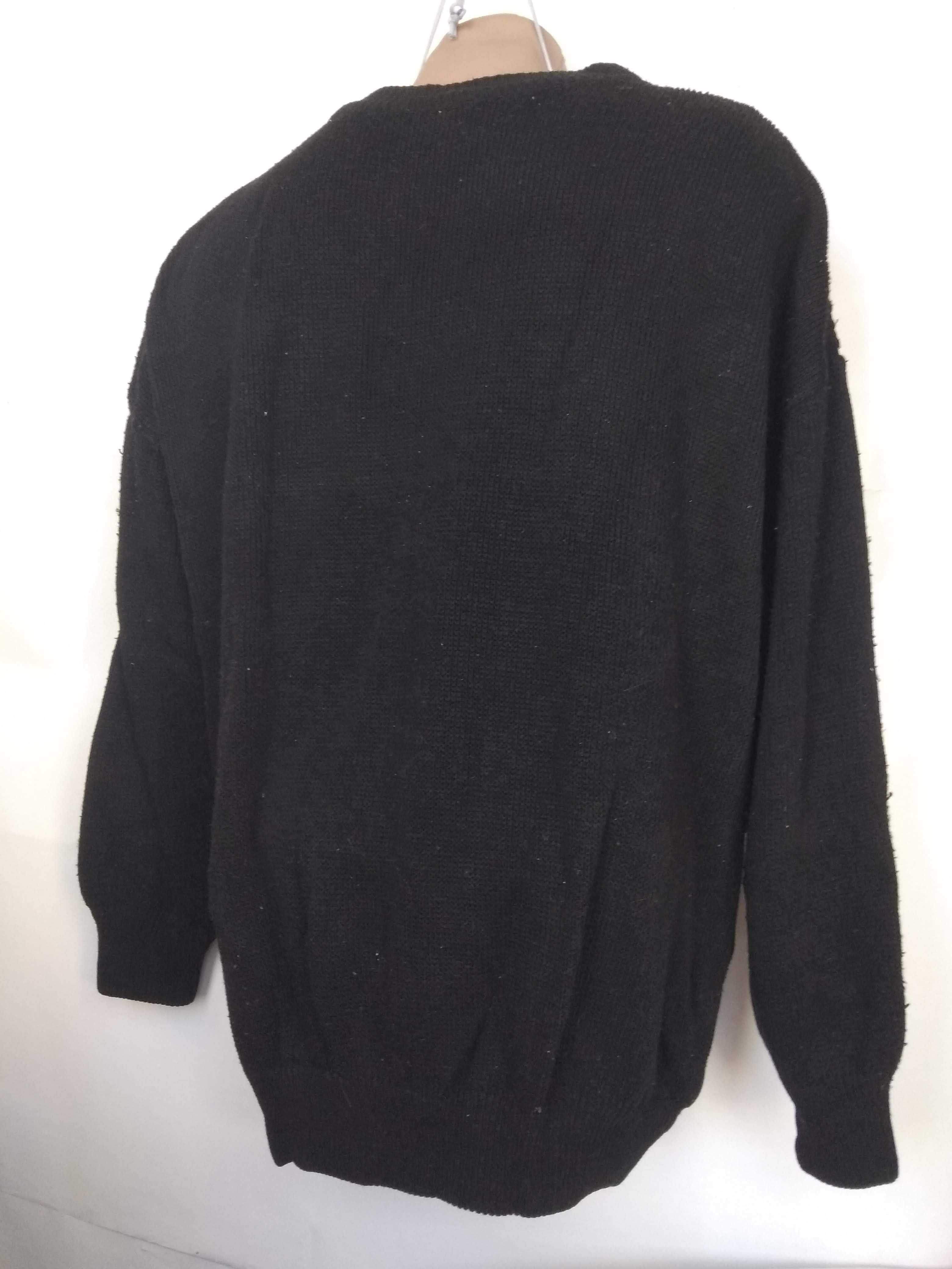 Черный мужской свитер 56 размер на рост 170см